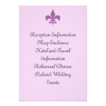 Carte de Fleur de Lise Enclosure dans les lilas Invitations Personnalisées