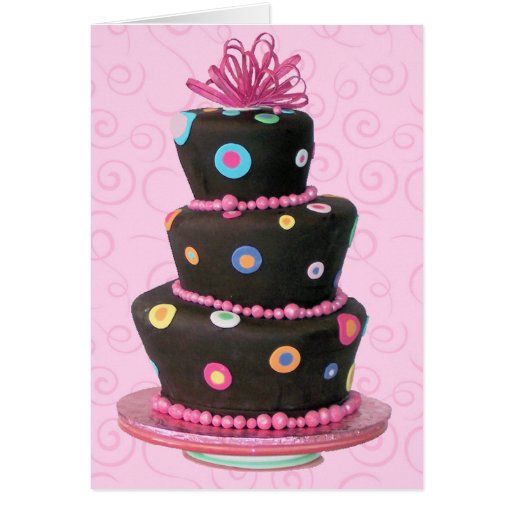 Carte de gâteau d'anniversaire d'amusement