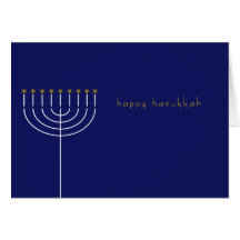 Carte de Hanoukka avec Menorah