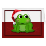 Carte de houblon de Froggy de chapeau de Père Noël