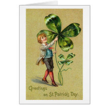 Carte de jour de St Patricks de cru