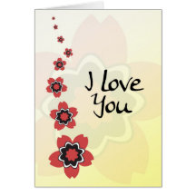 Carte de jour de Valentines de fleurs de cerisier 