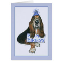 Carte de joyeux anniversaire de chien de chasse