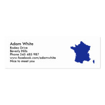 Carte de la France Cartes De Visite Professionnelles