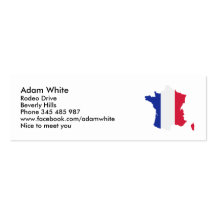 Carte de la France Modèles De Cartes De Visite