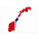 CARTE DE LA NORVÈGE cartes postales