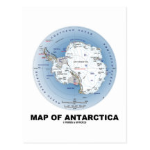 Carte de l'Antarctique (géographie) Cartes Postales
