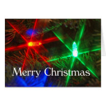Carte de lumières de Joyeux Noël