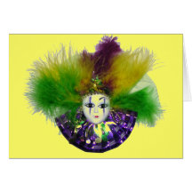 Carte de masque de mardi gras