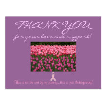 Carte de "Merci" de soutien de cancer du sein Carte Postale