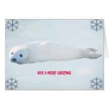 Carte de Noël de bébé phoque