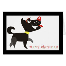 Carte de Noël de chien