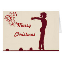 Carte de Noël de gymnaste