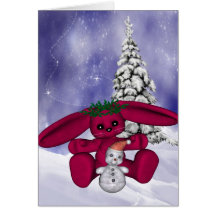 Carte de Noël de lapin
