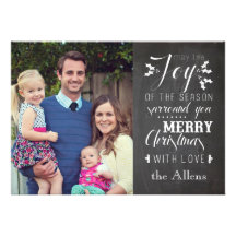 Carte de Noël de photo de tableau Invitation Personnalisée