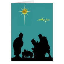 Carte de Noël d'espoir de Magi
