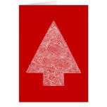 Carte de Noël rouge d'arbre