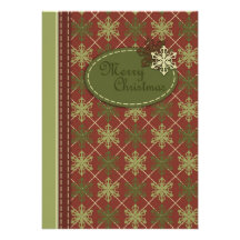 Carte de Noël traditionnelle 2 Cartons D'invitation Personnalisés