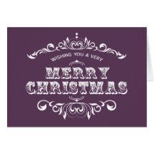 Carte de Noël typographique vintage - zinfandel
