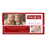 Carte de Noël vilaine   ou   Nice de ~ Photocarte Personnalisée