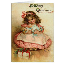 Carte de Noël vintage d'enfant