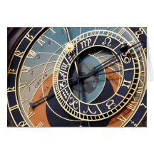 carte de note astronomique d'horloge de Prague