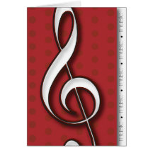 Carte de note de musique de clef triple