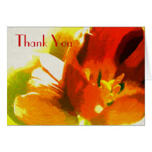 Carte de note impressionniste de Merci de tulipes 