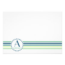 Carte de note plate initiale. (#FLAT 004) Faire-parts