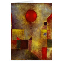 Carte de note rouge de ballon de Paul Klee
