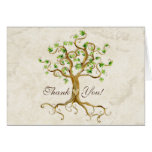 Carte de note sage Antiqued par racines de Merci d
