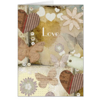 Carte de papier d'amour