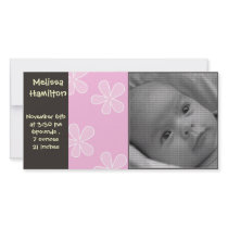 carte de photo d'annonce de bébé cartes de vœux avec photo