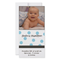 carte de photo d'annonce de bébé photocarte