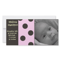 carte de photo d'annonce de bébé carte avec photo