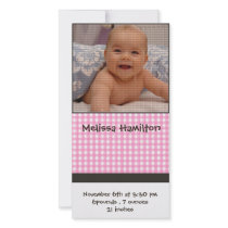 carte de photo d'annonce de bébé photocarte