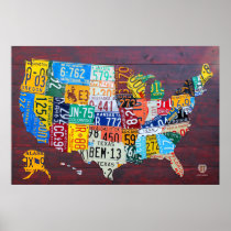 Carte de plaque minéralogique des Etats-Unis Ed 20