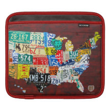 Carte de plaque minéralogique des Etats-Unis Housses iPad