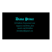 carte de prince de Diana Cartes De Visite Professionnelles