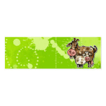 carte de profil de chèvre de bonne d'enfants modèle de carte de visite