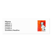 Carte de profil de Dalmation Cartes De Visite Personnelles