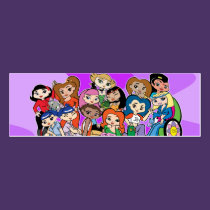 Carte de profil de groupe de Girlz de zodiaque cartes de visite