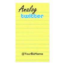 Carte de profil/note ! Yelbk d'AnalogTwtr rayé Modèles De Cartes De Visite