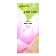 Carte de programme en pastel de fleur invitations personnalisables