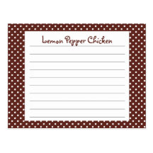 Carte de recette de point de polka de Brown Cartes Postales