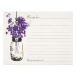 Carte de recette de pot de maçon invitations personnalisées