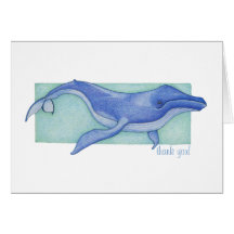 Carte de remerciements de baleine