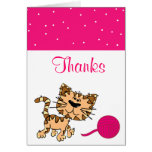 Carte de remerciements de chaton