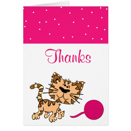 Carte de remerciements de chaton