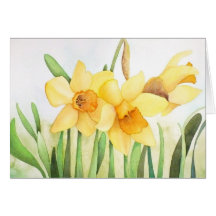 Carte de remerciements de jonquilles